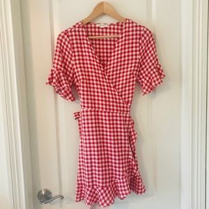 Luca and Grae Gigham Wrap Dress